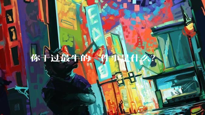 你干过最牛的一件事是什么？