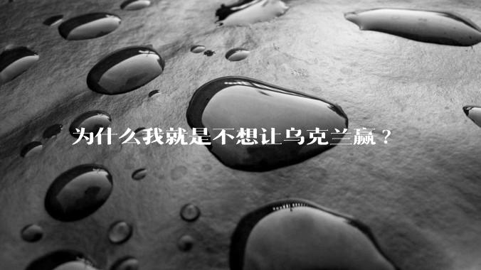 为什么我就是不想让乌克兰赢?