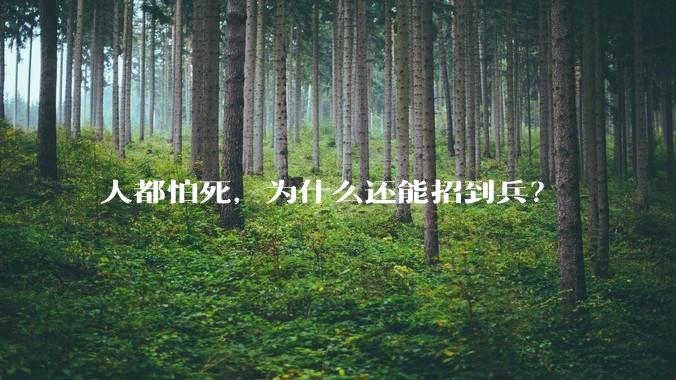人都怕死，为什么还能招到兵？